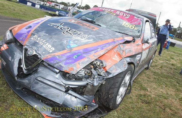 The Alfa Romeo 156GTA during the Bathurst 24 Hours last month