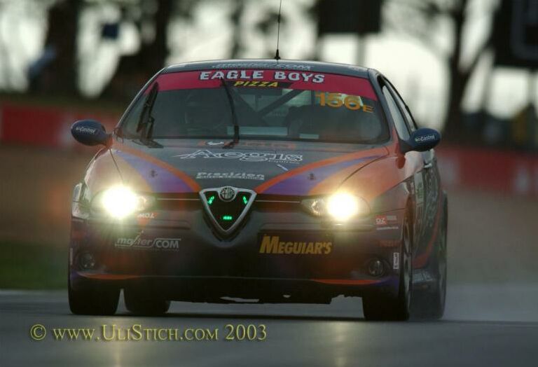 The Alfa Romeo 156GTA during the Bathurst 24 Hours last month