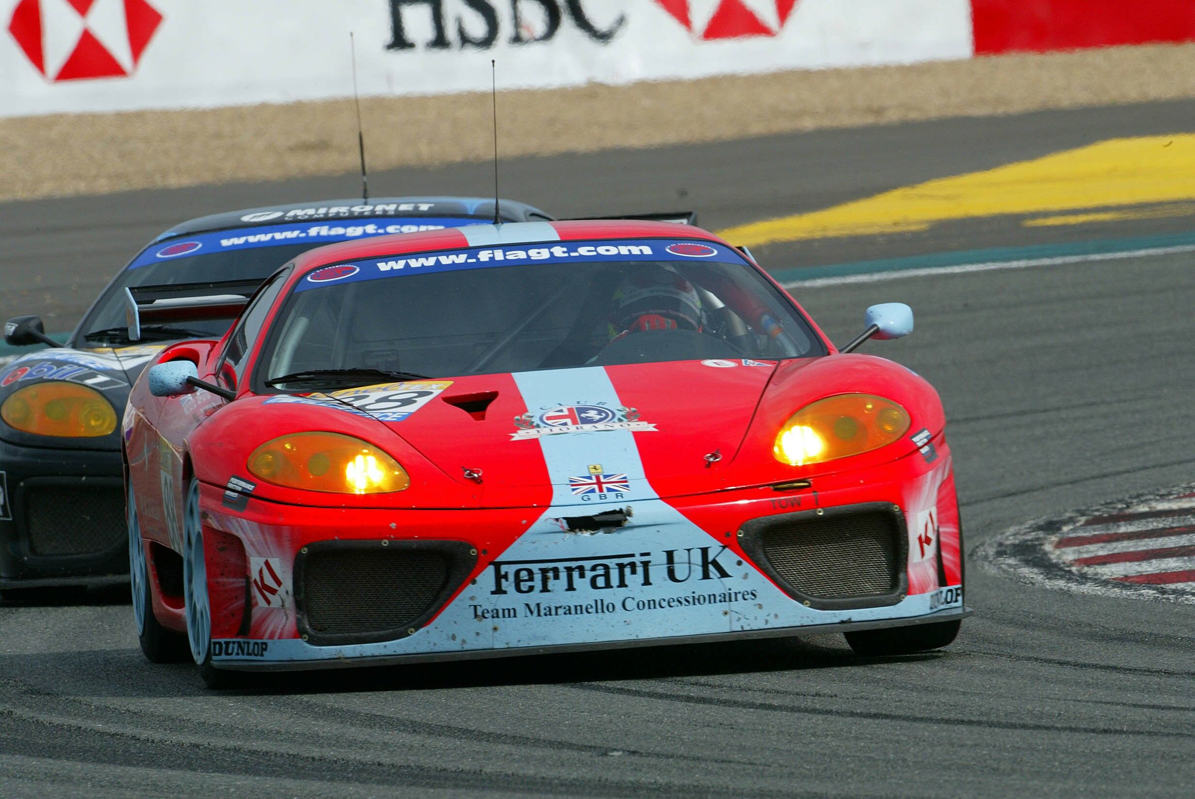 the no 88 Team Maranello Concessionaires Ferrari 360 Modena on its way to second in N-GT at Magny-Cours yesterday, elevated to class victory later on when the sister car was excluded