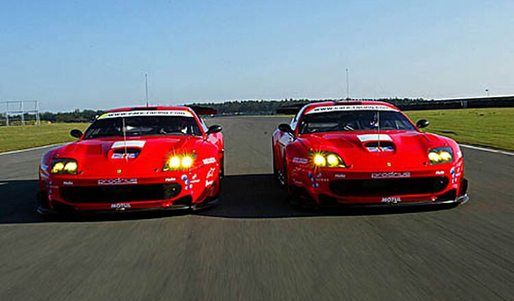 the Veloqx Prodrive Ferrari 550 GTS Maranellos testing in preparation for the Le Mans 24 Hours at Snetterton earlier this year