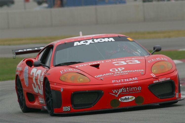 the Scuderia Ferrari of Washington 360 on its way to GT class victory in the Grand America 400