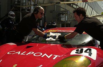 the no94 Risi Competizione-entered Ferrari 360 Modena set fifth fastest time in the GT class during the first qualifying session for the 80th Le Mans 24 Hours