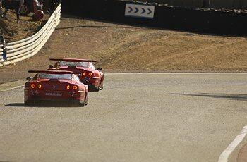 the Veloqx Prodrive Ferrari 550 Maranellos took first and second on the grid for the Le Mans 24 Hours