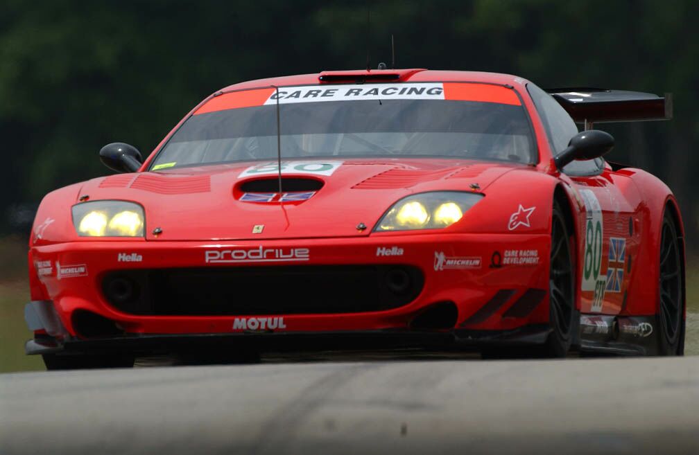 Jerome Policand and Dancia Patrick on their way to fourth place in GTS at Road Atlanta