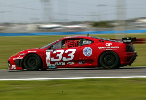 the Ferrari of Washington 360GT on its way to GT class victory in the Paul Revere 250 at Daytona