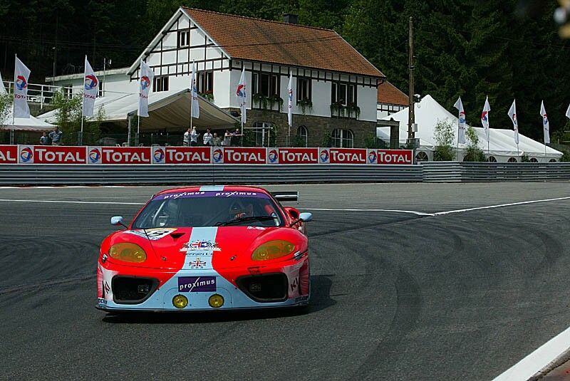 the no88 Team Maranello Concessionaires Ferrari 360 Modena of Kelvin Burt, Andrew Kirkaldy and Tim Mullen during qualifying for tomorrow's 24 Hours of Spa