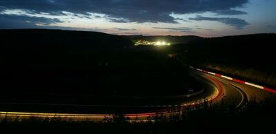 Night time action from the 24 Hours of Spa