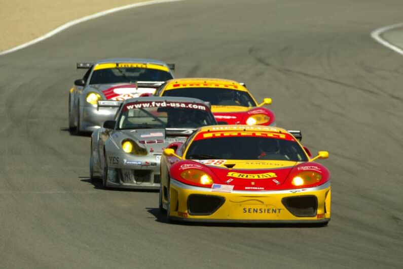JMB Racing Ferrari 360 Modena during the last round of the ALMS series at Laguna Seca