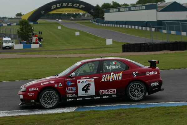 Victory in race 1 at Donington Park allowed Gabriele Tarquini to retain his series lead