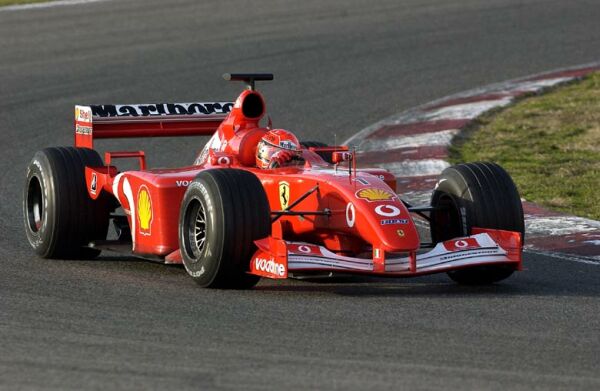 First test runs for the new Ferrari F2002