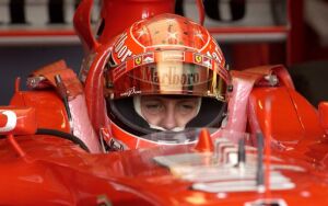 Michael Schumacher, using last years car easily won the Australian Grand Prix