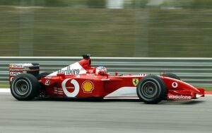 Rubens Barrichello put his Ferrari F2001 onto the second row of the grid