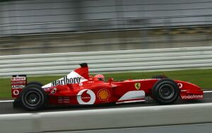 Michael Schumacher could manage no better than third slot on the grid after a problem with his car forced him to switch to the unbalanced spare car