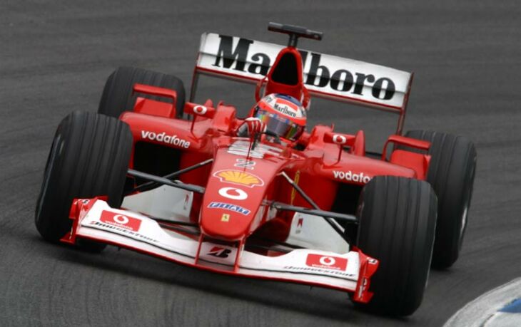 Rubens Barrichello on his way to third place during qualifying for the 2002 German Grand Prix