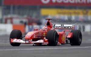 Michael Schumacher led from start to finish to claim his first ever German Grand Prix win