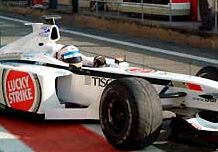 Anthony Davidson carrying out testing duties at the wheel of the BAR-Honda