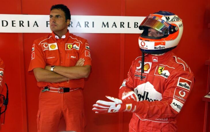 Rubens Barrichello prepares for qualifying
