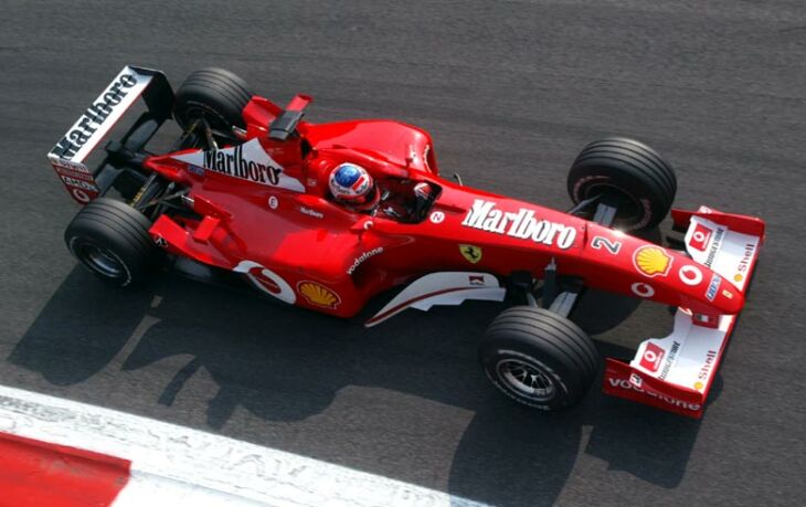 Rubens Barrichello outdrove his team mate all afternoon to claim victory in his Ferrari