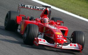 Michael Schumacher could not answer to Rubens Barrichello's pace the 2002 Italian Grand Prix at Spa