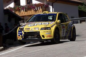 Paolo Andreucci currently leads the Italian Super 1600 class in his Fiat Punto Abarth Rally