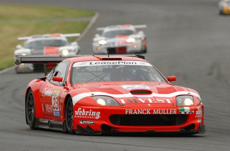 Andrea Piccini and Jean-Denis Deletraz took their third consecutive win in the BMS Scuderia Italia Ferrari 550 Maranello