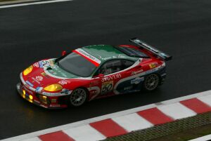 The Montermini/Pescatori/Garbagnati/Bertolini Ferrari 360 Modena on its way to 4th overall and second in the N-GT class. click here to enlarge this image and view statistics of the Spa 24 hours