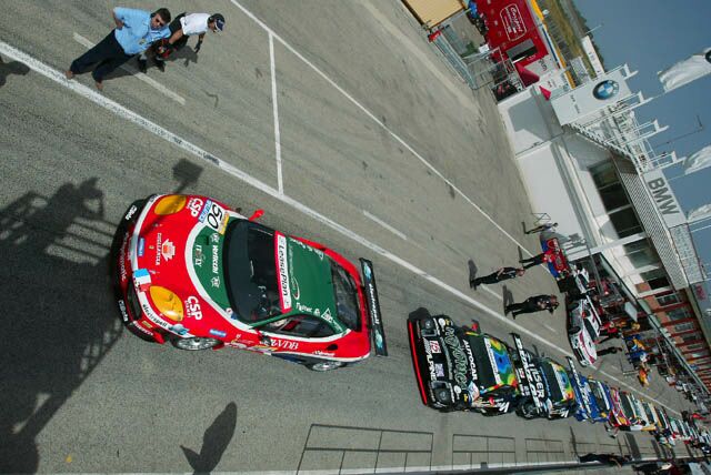 the FIA N-GT championship leading No 50 Ferrari 360 Modena of Andrea Montermini and Christian Pescatori awaits the crcuit opening during practice