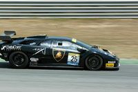 the Lamborghini VIP car was driven at Jarama by Spanish racing driver Emillio de Villota and singer David Halliday
