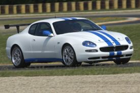 Luciano Burti shakesdown the new Maserati Cambiocorsa Trofeo at Fiorano, click here for more detail