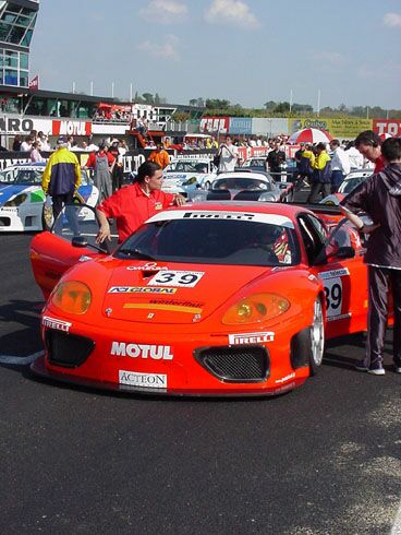 Alex Caffi in the Loris Kessel Ferrari 360 GT on his way to the driver's title in the French GT Championship