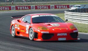 Alex Caffi on his way to victory in France in the Loris Kessel Ferrari 550 Maranello. click here for more images from the French GT Championship