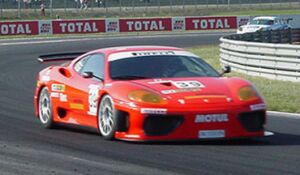 Alex Caffi on his way to victory in France in the Loris Kessel Ferrari 550 Maranello. click here for more images from the French GT Championship