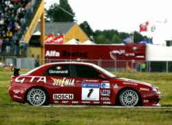 Fabrizio Giovanardi on his way to clinching the European Touring car Championship. Click here for a full race report from Donington Park