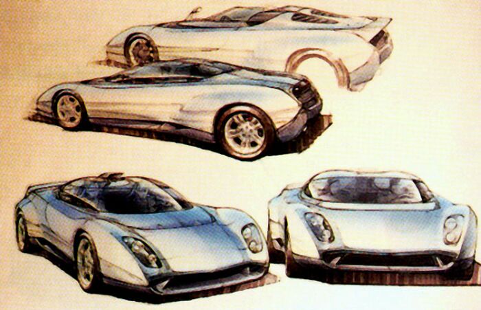 pre build drawings of the Lamborghini based Zagato Raptor