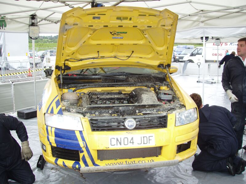 Fiat Stilo Rally action from the 2004 FIA World Rally Championship Waleas Rally GB