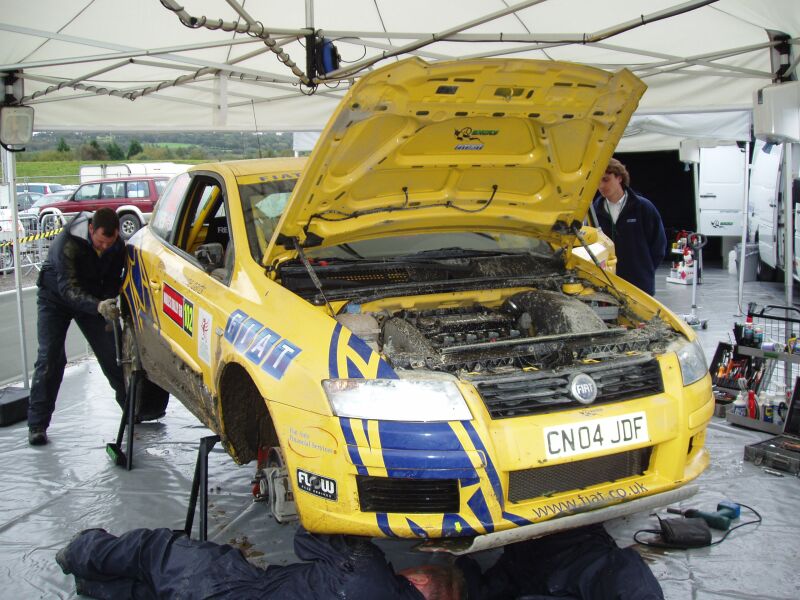 Fiat Stilo Rally action from the 2004 FIA World Rally Championship Waleas Rally GB