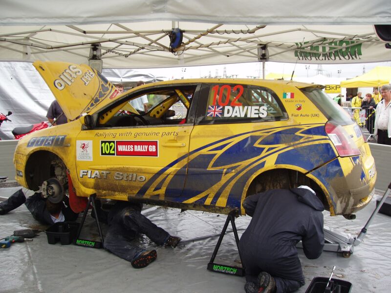 Fiat Stilo Rally action from the 2004 FIA World Rally Championship Waleas Rally GB