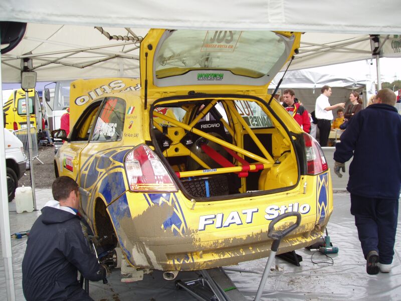 Fiat Stilo Rally action from the 2004 FIA World Rally Championship Waleas Rally GB