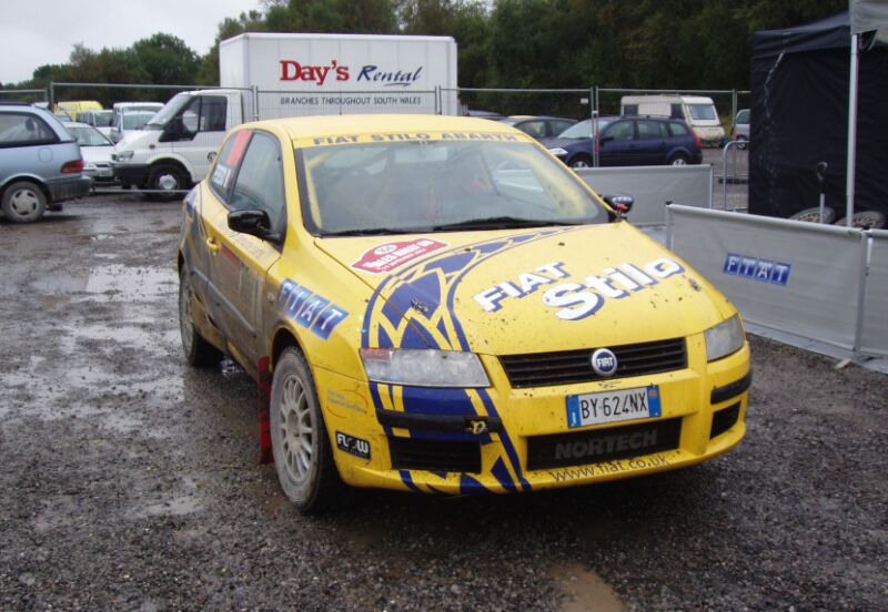 Fiat Stilo Rally action from the 2004 FIA World Rally Championship Waleas Rally GB