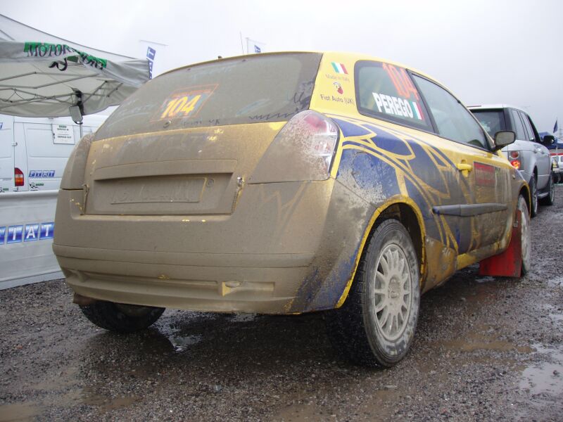 Fiat Stilo Rally action from the 2004 FIA World Rally Championship Waleas Rally GB