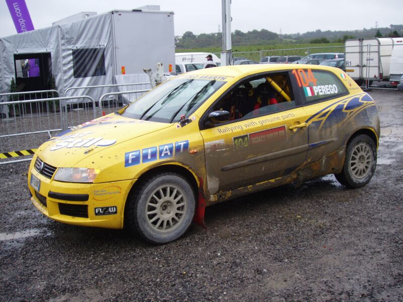 Fiat Stilo Rally action from the 2004 FIA World Rally Championship Waleas Rally GB